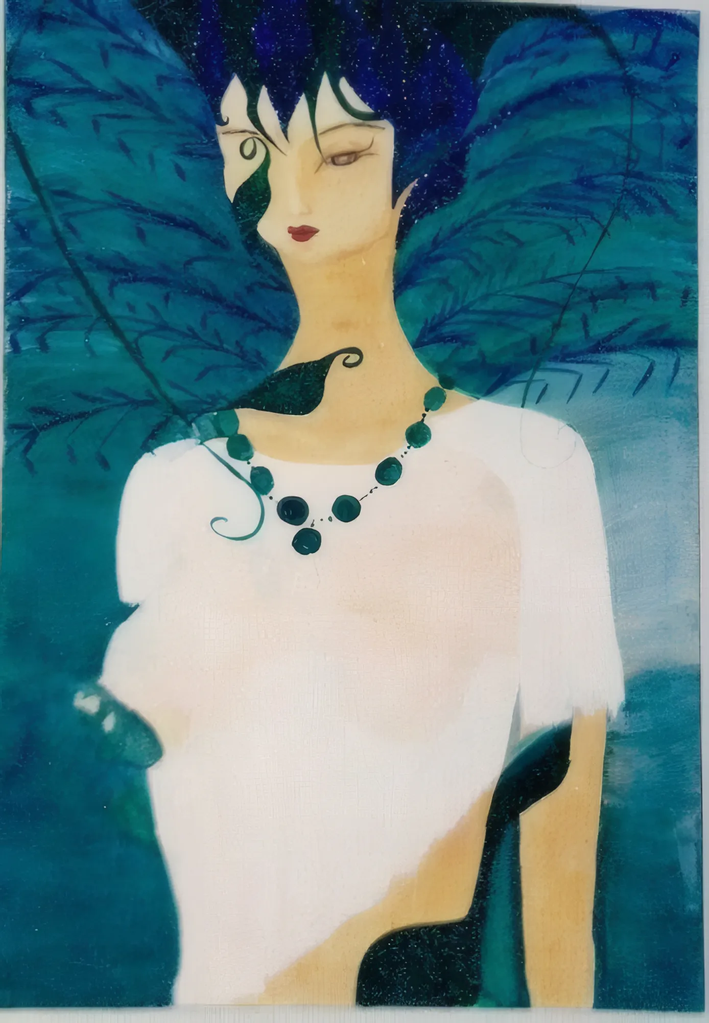 Plume bleu