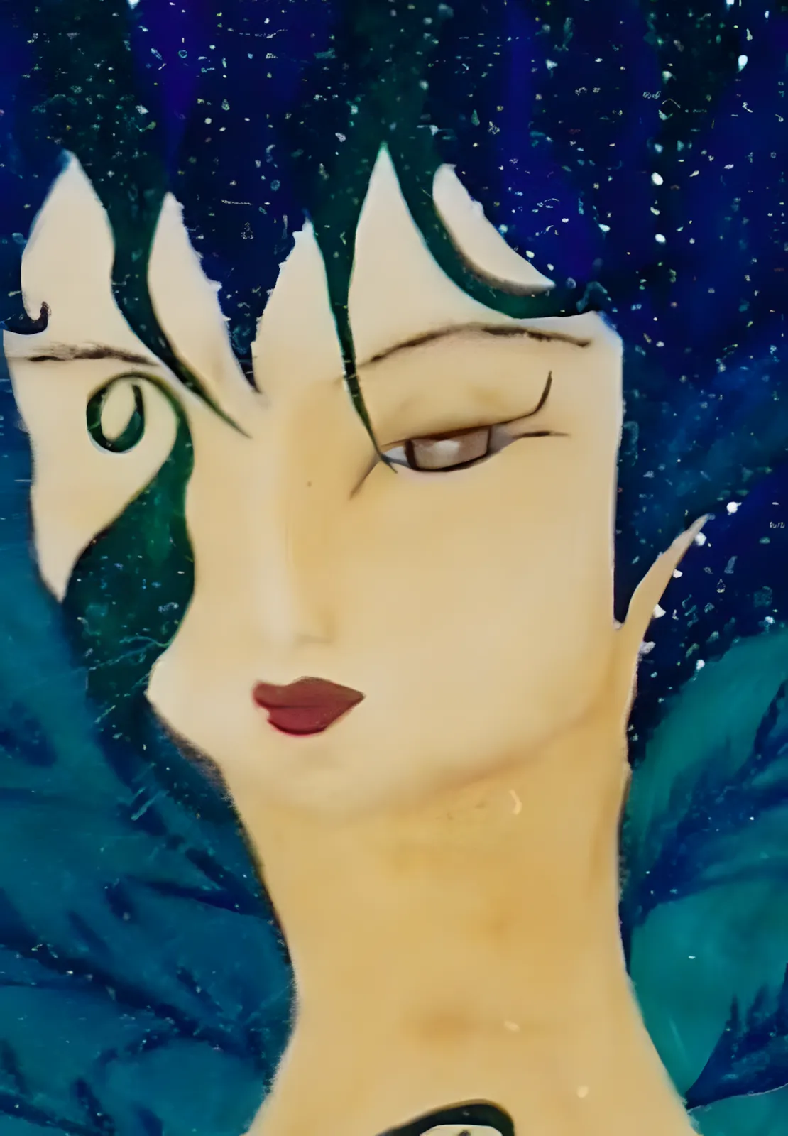 Plume bleu